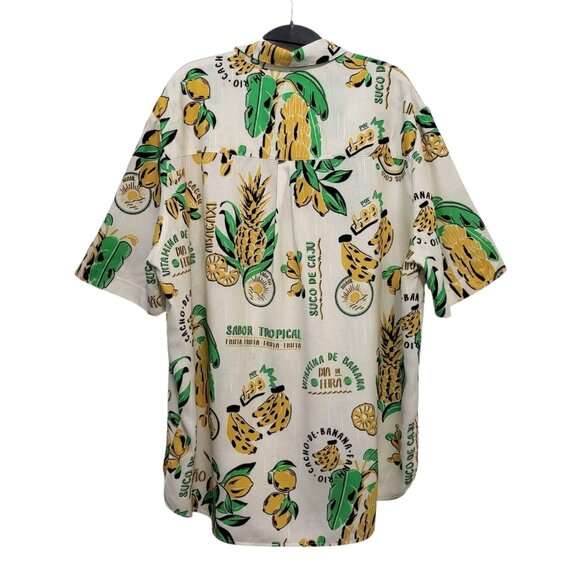 FARM Rio Cream Banana Print Casual Button Down Shirt - Picture 6 of 13